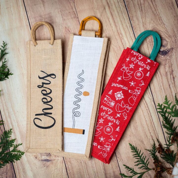Christmas Bottle Size Gift Bags For Sale | UK