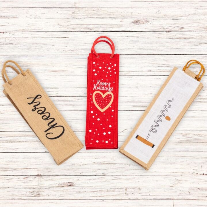 Wine Gift Bag - Checkered Assorted